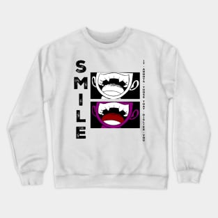 Smile Slogan Graphic Tee Crewneck Sweatshirt